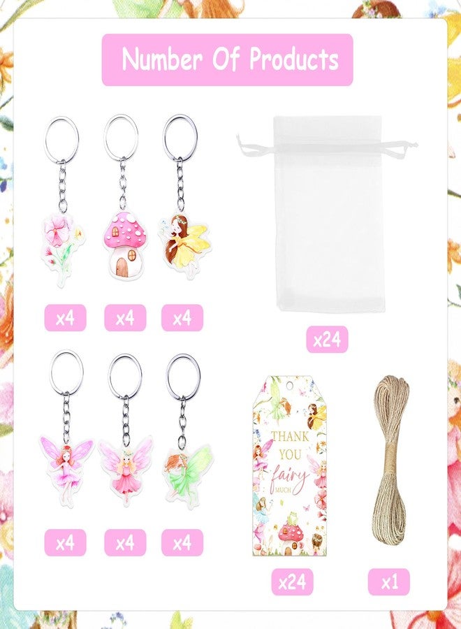 Serencatcher Fairy Birthday Party Favors, 72Pcs Fairy Baby Shower Party Favor Includes Keychain Thank You Tags for Fairy Theme Baby Shower Birthday Party Bridal Shower Wedding Bachelorette - Image 3