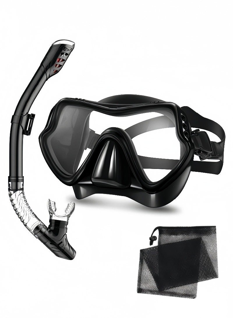 كيبي قناع الغوص بنظام التنفس الجاف الأحدث، قابل للطي بزاوية 180 درجة، نظارات غوص بانورامية بزجاج مقوّى مقاوم للضباب والتسرب، معدات غوص للبالغين والشباب. - Image 1