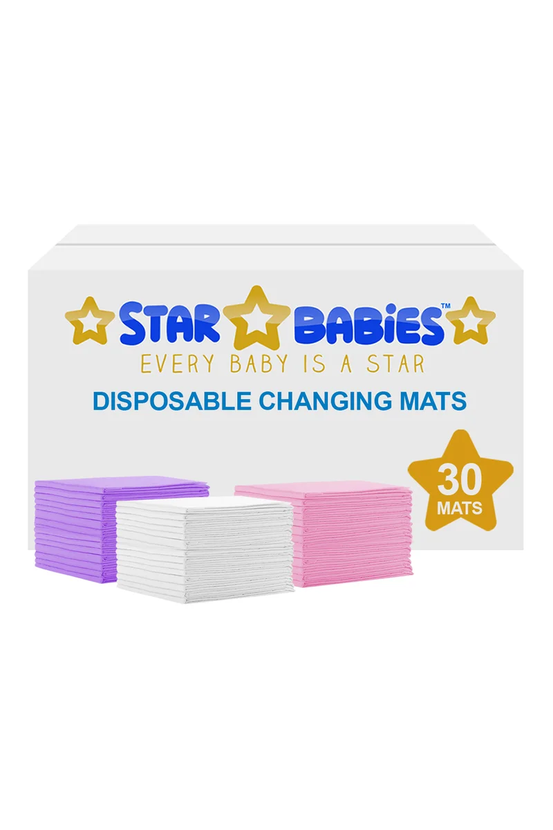 STAR BABiES Star Babies - Disposable Changing mats (45x60cm) Large - Color May Vary - 30 pcs