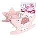 Offelec Wooden Baby Doll Crib Set Pink Baby Doll Bed Toys Rocking Baby Doll Cradle Accessories Play Cradle for Dolls Doll Furniture AccessoriesGift for Boys Girls Kids Ages 3 - Image 2