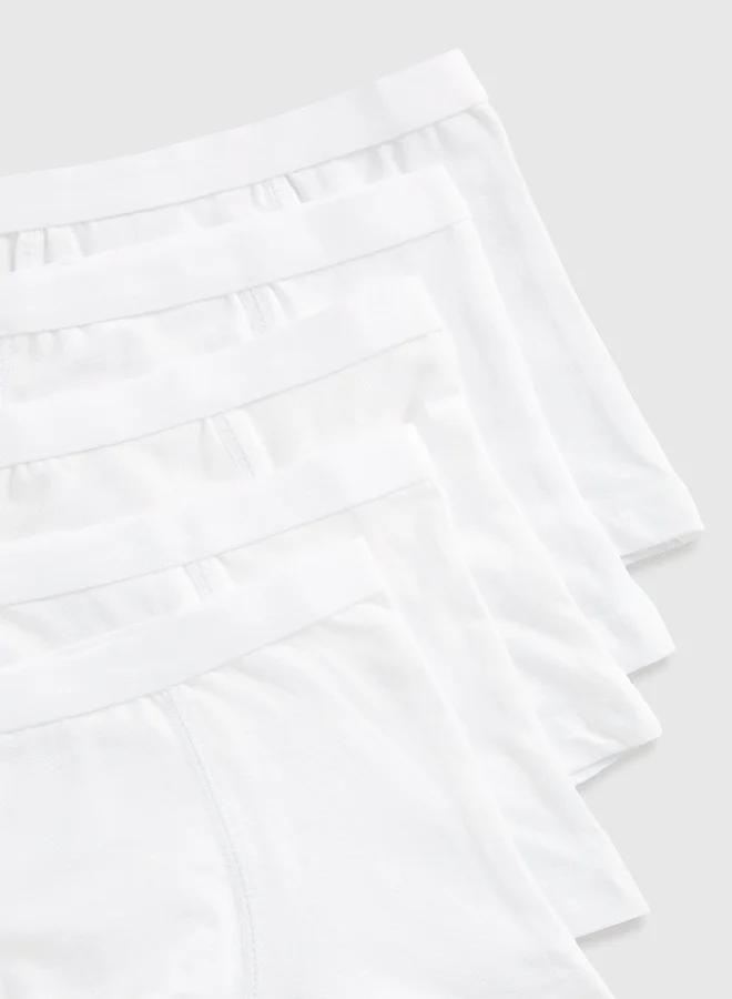 Mothercare White Trunk Briefs - 5 Pack