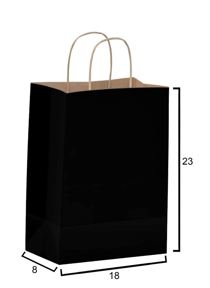 Generic 25 Pcs Black Gift Paper Bag / 23*18*8 cm  - Image 3
