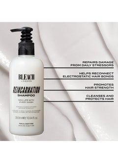 BLEACH LONDON Reincarnation Bond Restoring Shampoo: Strengthening Daily Shampoo For All Hair Types - Vegan & Peta-Approved - (300Ml / 10.1Oz)  - Image 3