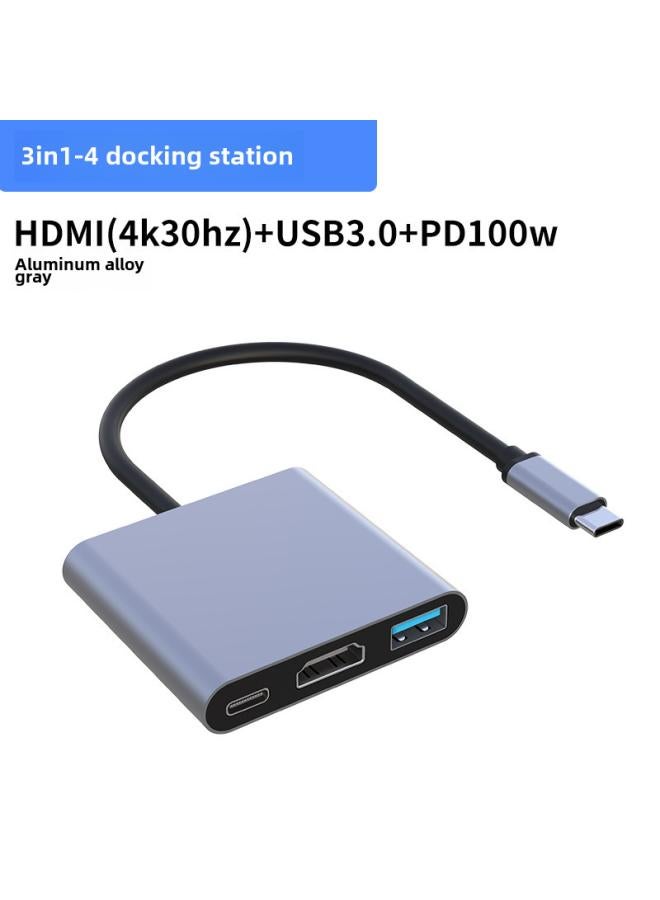 Type-c To Hdmi Three-in-one Expansion Dock Tv Projector Adapter Hub Hub Docking Station