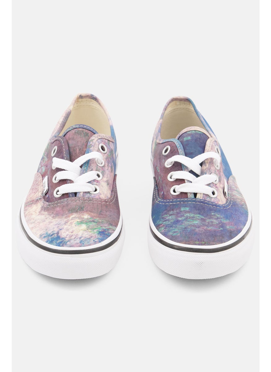 VANS Women Authentic Lace Up Close Toe Shoes, Blue Combo  - Image 3
