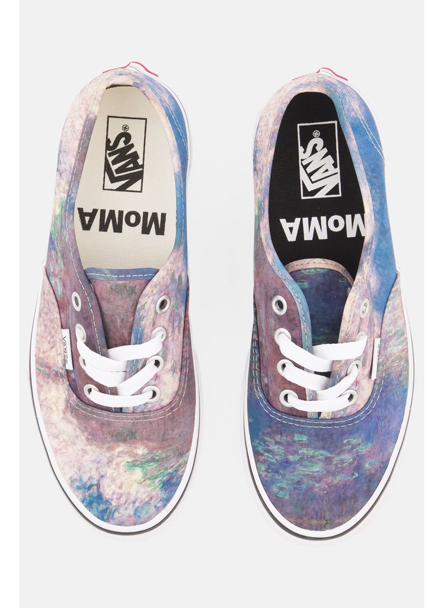 VANS Women Authentic Lace Up Close Toe Shoes, Blue Combo  - Image 4