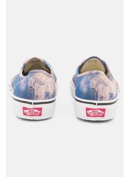 VANS Women Authentic Lace Up Close Toe Shoes, Blue Combo  - Image 2