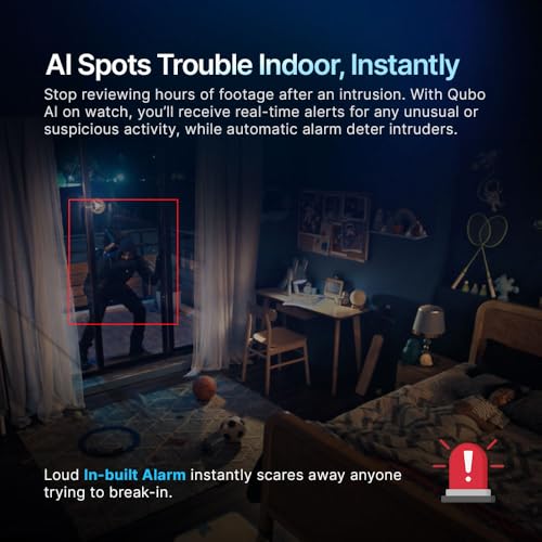 Qubo Smart 360° 4MP [Ultra 2K] Wi-Fi Security Camera [2026 Edition] by Hero Group | Indoor CCTV Cam for Home | AI Person Detection | Auto-Alarm | App Control - Image 5