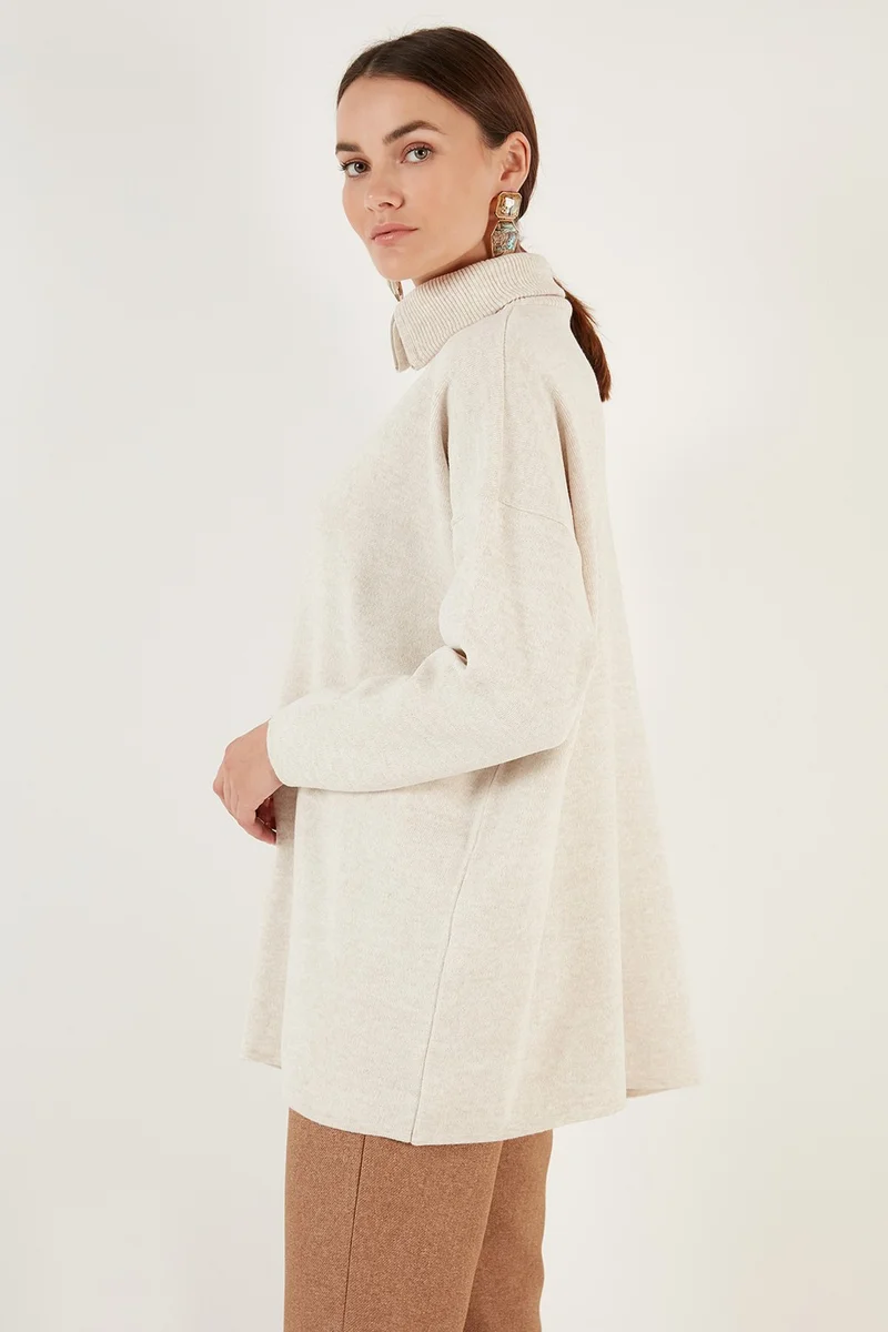 Lela Half Zipper Oversize Knitwear Sweater Women's Sweater 4616079