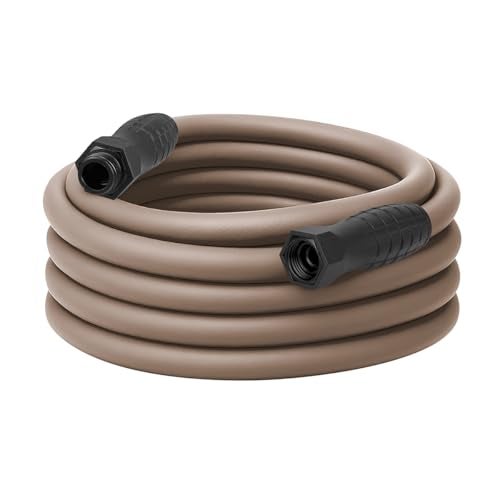 Flexzilla Colors SwivelGrip Garden Hose 58 in x 50 ft Lightweight AllWeather Water Hose Durable and Flexible LeakFree Connections Brown Mulch