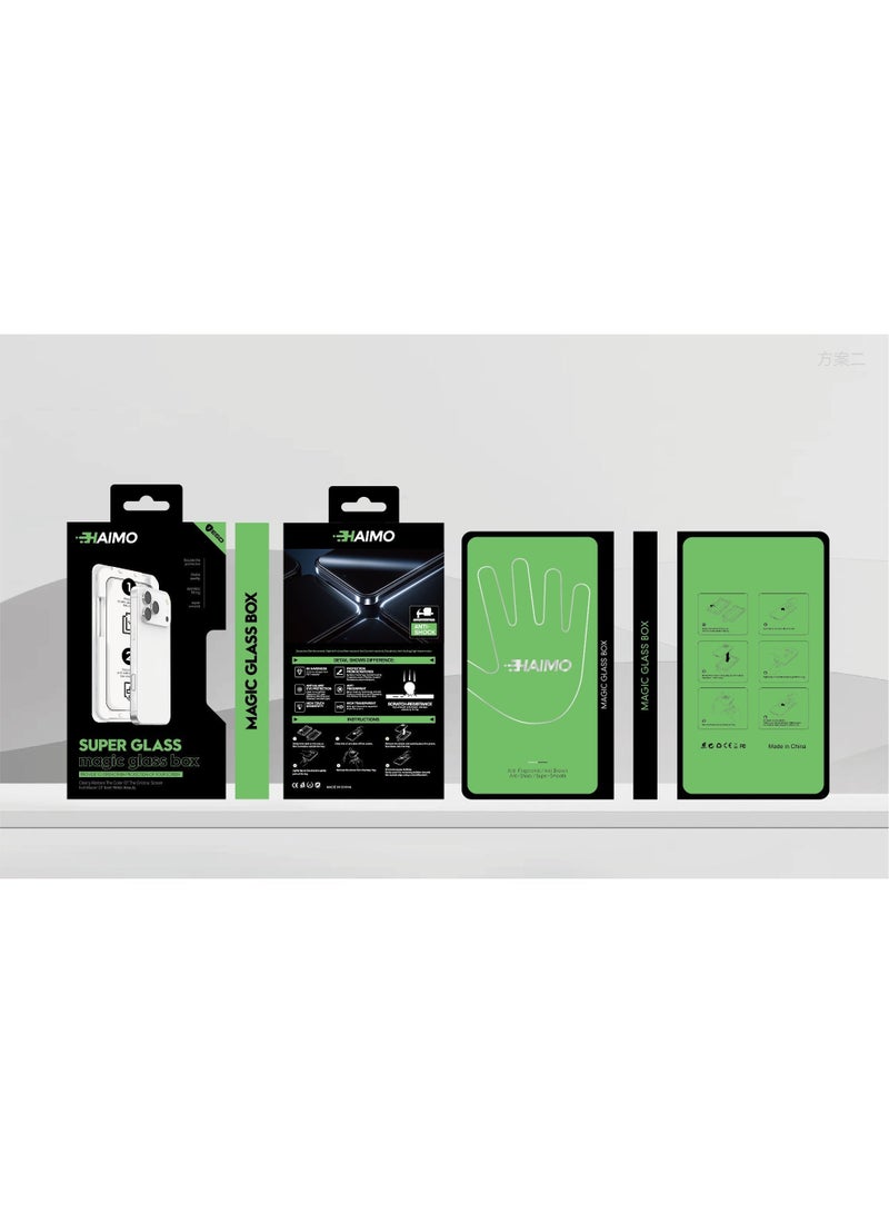 Haimo for iphone 14 pro max Super Glass Magic Box  Screen Privacy Protector, High-Aluminum Material, Oil-Resistant, Fingerprint-Proof, Scratch-Resistant, Wear-Resistant with Rounded Edges for Comfortable Grip for iphone 14 pro max，Extremely simple installation and use - Image 2