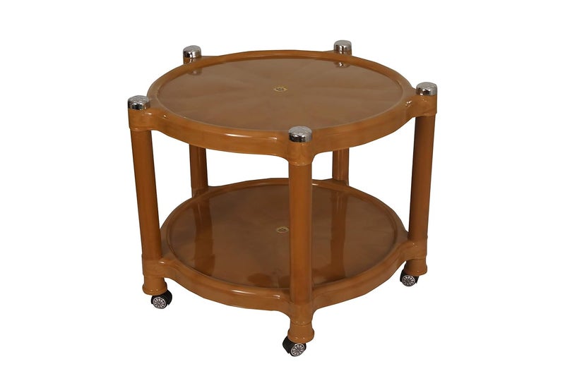 PRIMA Prima 5008 Center Trolley Coffee TableTea TableTeapoy for Home Office Outdoor Sandalwood  - Image 4