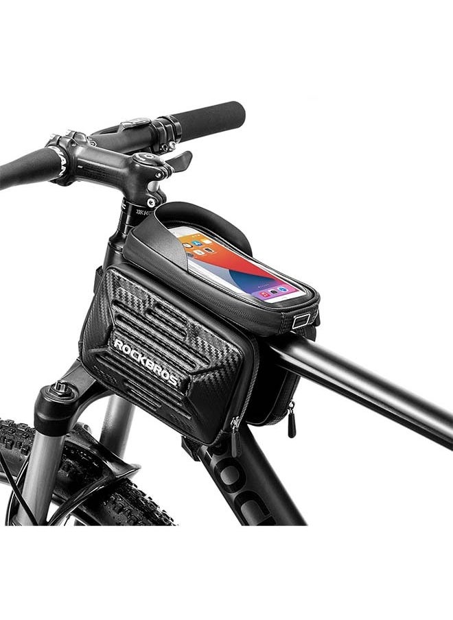 Rockbros ROCKBROS Bike Phone Bag, Waterproof Bike Frame Bag for Phones Below 6.2”, Bike Top Tube Phone Holder, Durable Bike Accessories for Cycling  - Image 1