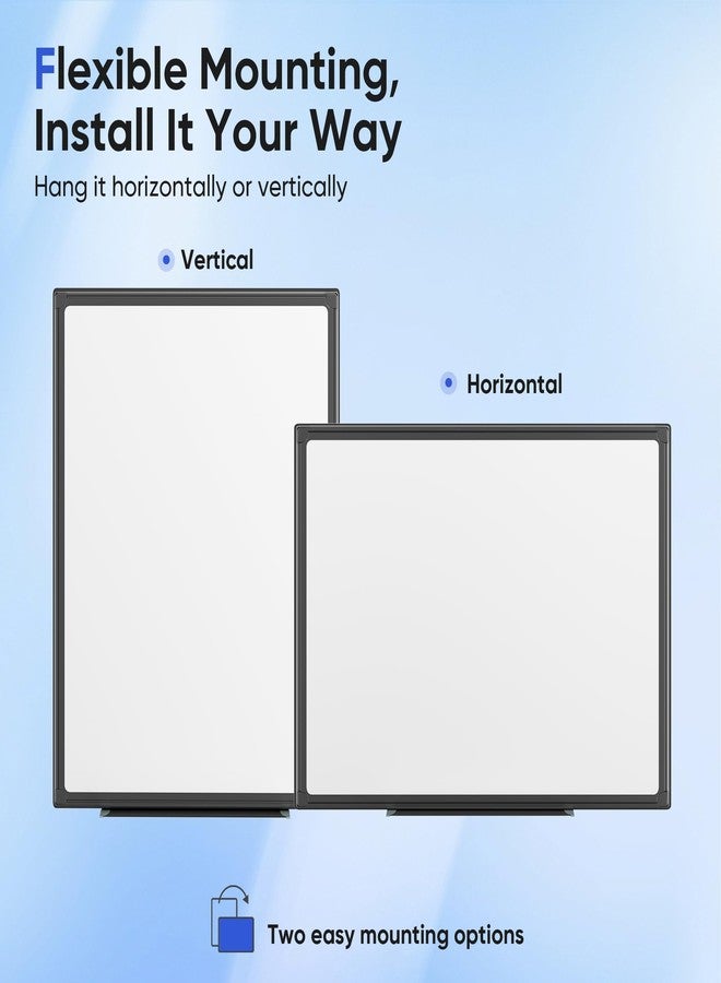 VUSIGN 36" x 24" Magnetic Whiteboard for Wall, Dry Erase Board with Black Frame, Hanging White Board for Office, Home, Classroom, Conference Room - Accessories Included - Image 2