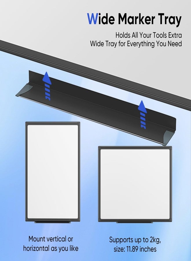 VUSIGN 36" x 24" Magnetic Whiteboard for Wall, Dry Erase Board with Black Frame, Hanging White Board for Office, Home, Classroom, Conference Room - Accessories Included - Image 4