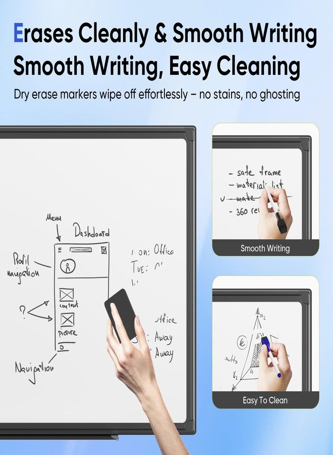 VUSIGN 36" x 24" Magnetic Whiteboard for Wall, Dry Erase Board with Black Frame, Hanging White Board for Office, Home, Classroom, Conference Room - Accessories Included - Image 5