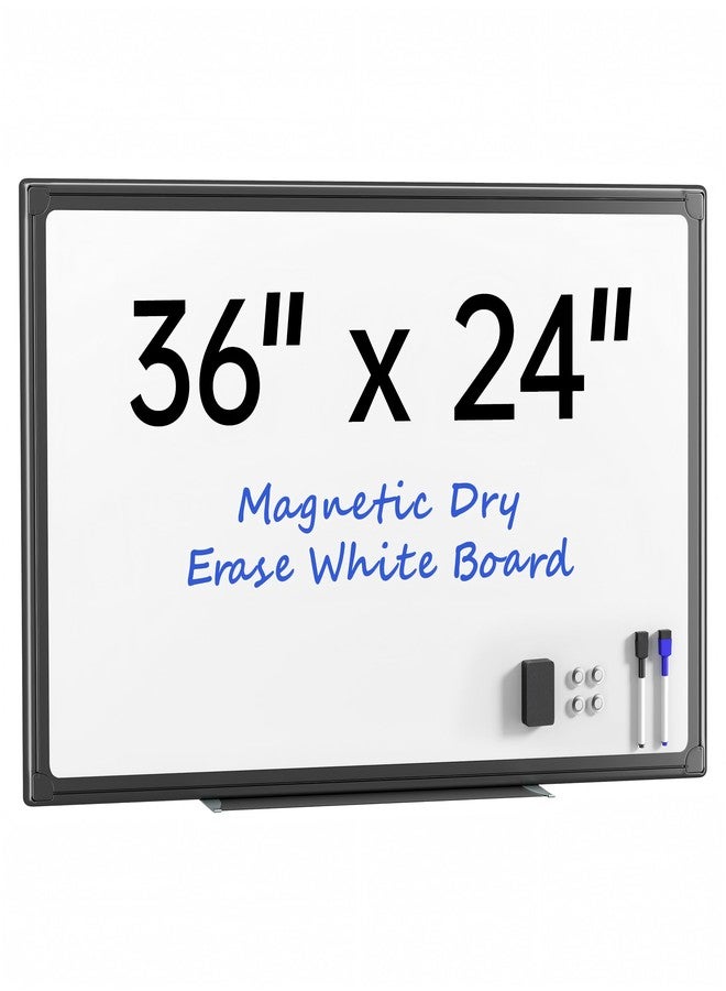 VUSIGN 36" x 24" Magnetic Whiteboard for Wall, Dry Erase Board with Black Frame, Hanging White Board for Office, Home, Classroom, Conference Room - Accessories Included - Image 1