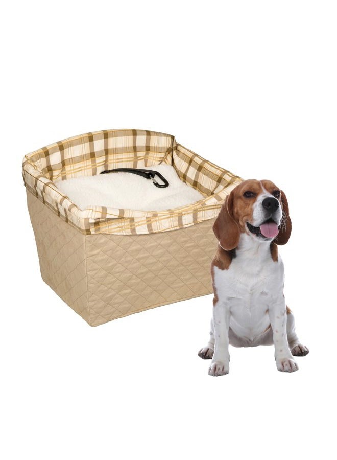 PetSafe مقعد أمان للكلاب مبطن - مقعد سيارة مخصص للحيوانات الأليفة للسفر بشكل أكثر أمانًا - معزز حيوانات أليفة مرتفع لرؤية النوافذ - غطاء قابل للإزالة وقابل للغسل في الغسالة - يناسب معظم السيارات - Image 1
