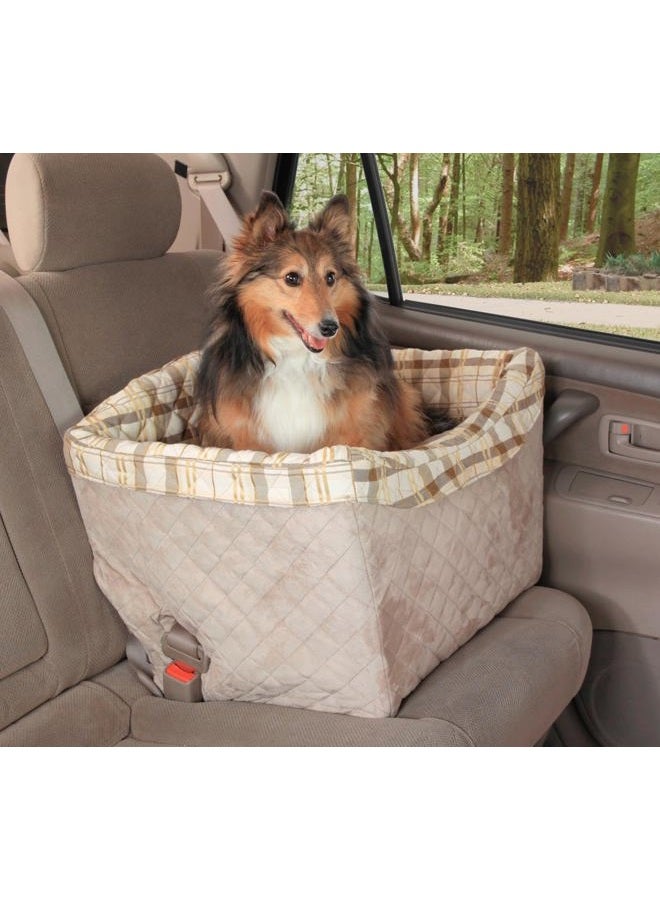 PetSafe مقعد أمان للكلاب مبطن - مقعد سيارة مخصص للحيوانات الأليفة للسفر بشكل أكثر أمانًا - معزز حيوانات أليفة مرتفع لرؤية النوافذ - غطاء قابل للإزالة وقابل للغسل في الغسالة - يناسب معظم السيارات - Image 2
