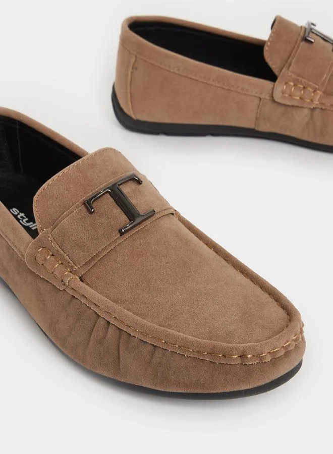 Styli Solid Slip-On Loafers