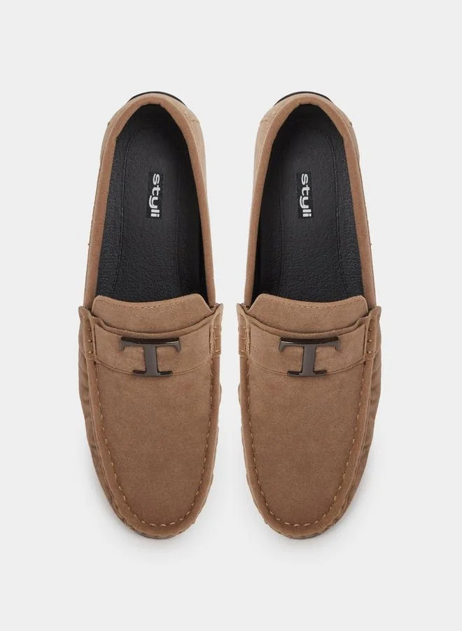 Styli Solid Slip-On Loafers