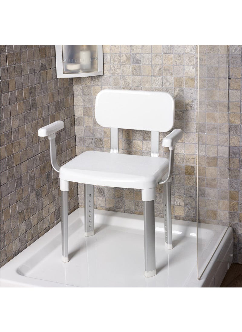 Primanova Cappadocia Bathroom Stool with Back and Arm Support  - Image 1