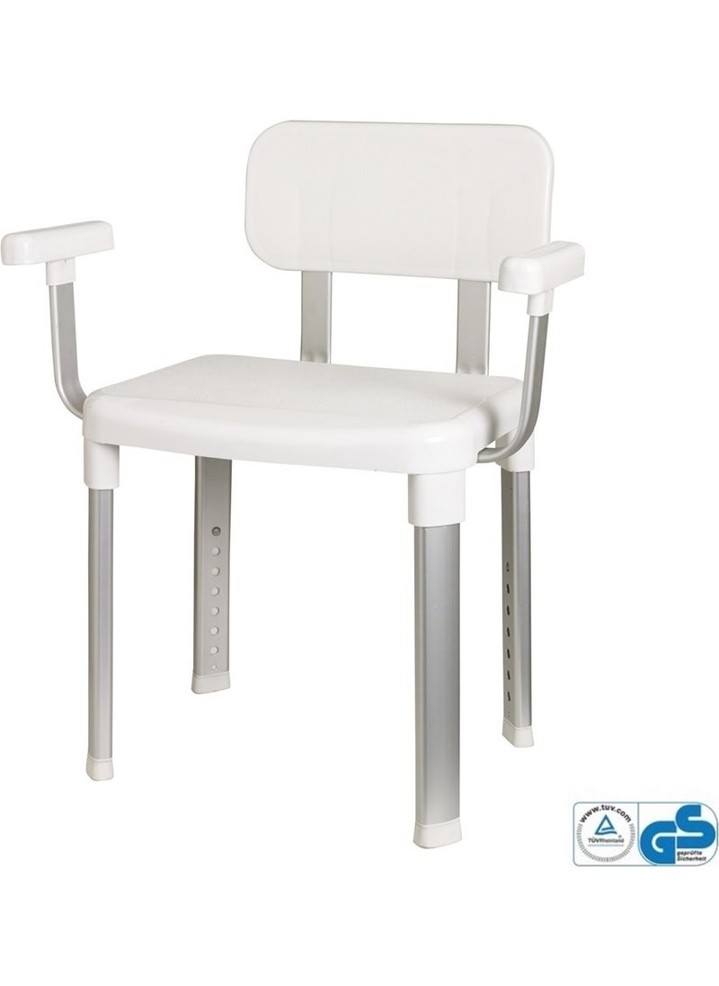 Primanova Cappadocia Bathroom Stool with Back and Arm Support  - Image 2