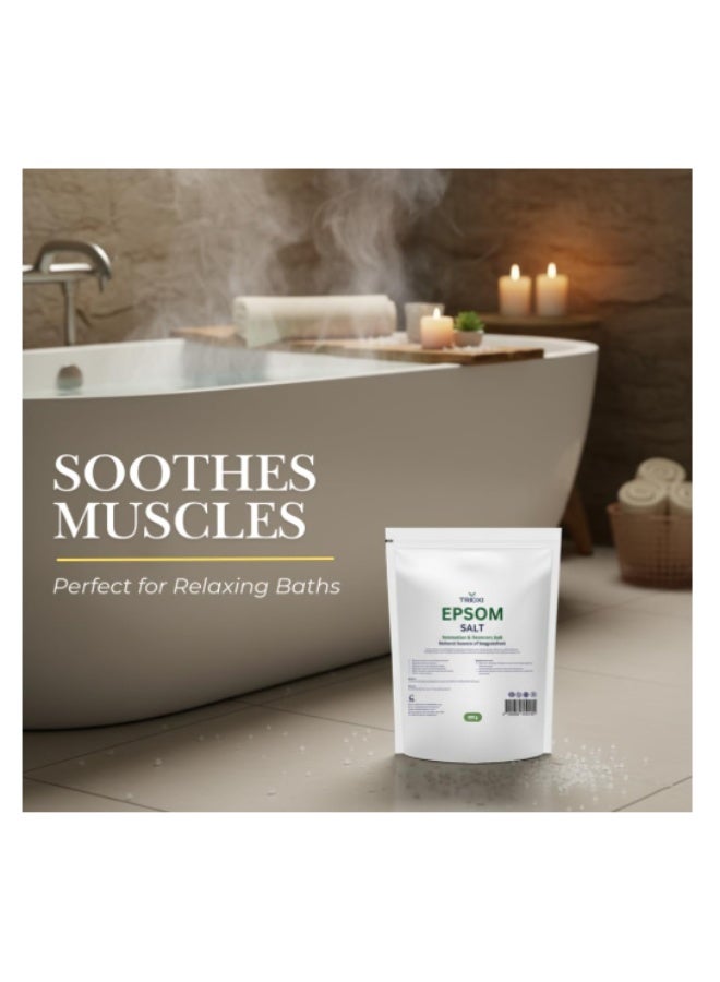 Trioxi Epsom Salt – Pure Magnesium Sulfate Crystals – Relaxing Bath Soak, Foot Soak & Natural Remedy – Premium Quality (500 Gram) - Image 3
