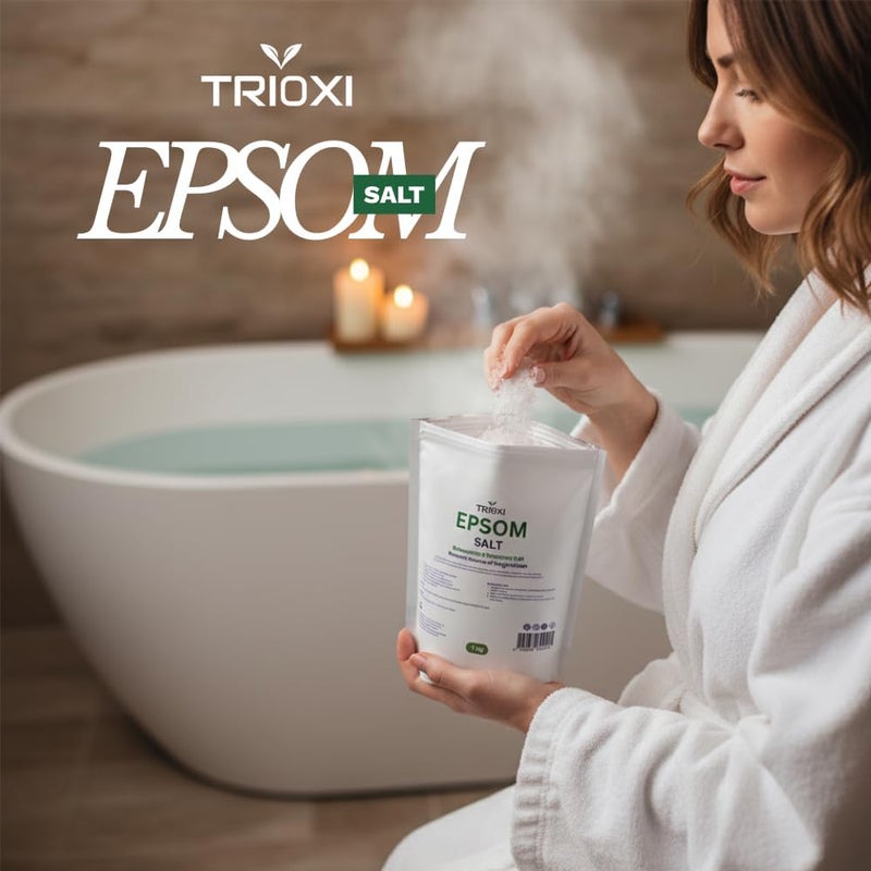 TRIOXI ملح إبسوم تريوكسي - بلورات كبريتات المغنيسيوم النقية - نقع مريح في الحمام، نقع للقدمين وعلاج طبيعي - جودة ممتازة (500 جرام) - Image 5