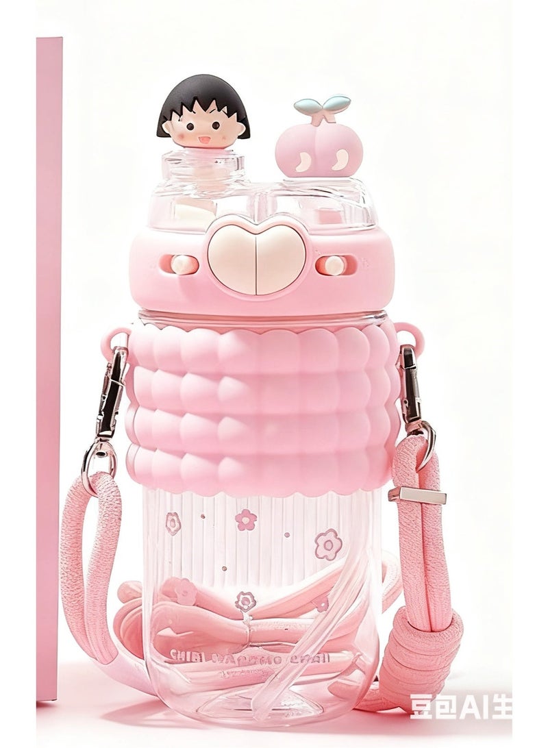 Cartoon Water Bottle with Two Spouts - Image 1