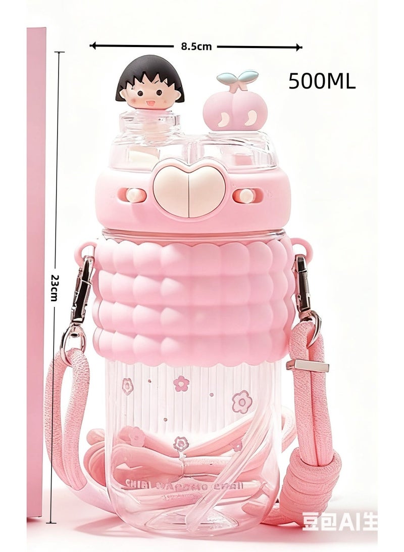 Cartoon Water Bottle with Two Spouts - Image 2