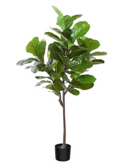 TYCOM Artificial Tree Fake Plants Fake Trees Faux Plants Indoor Realistic Plants for Office Home Room Store Decor Height 120 CM Fiddle Leaf Fig.  - Image 1