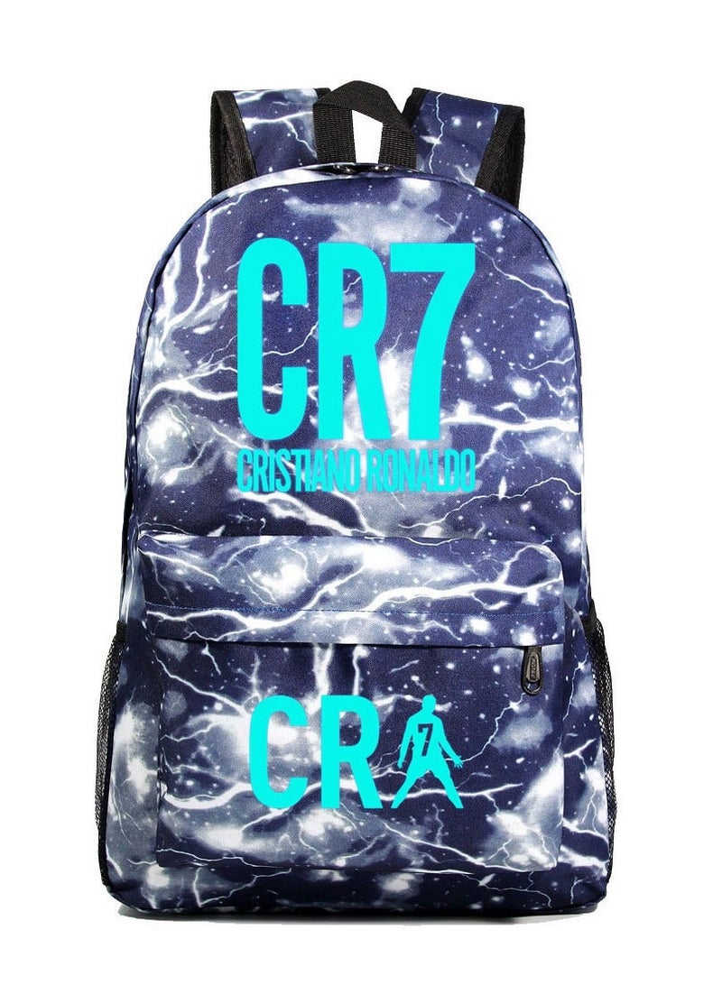 CR7 Blue Luminous Youth Casual Backpack
