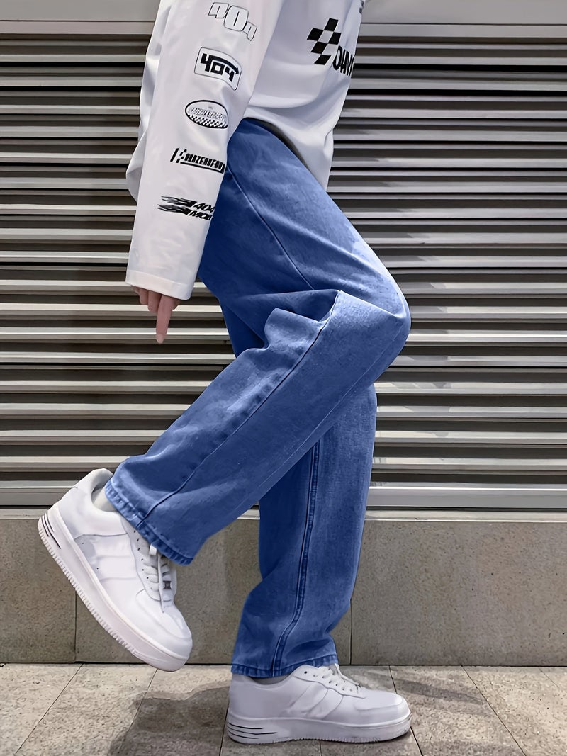 Men'S Loose Wide-Leg Jeans - Image 2