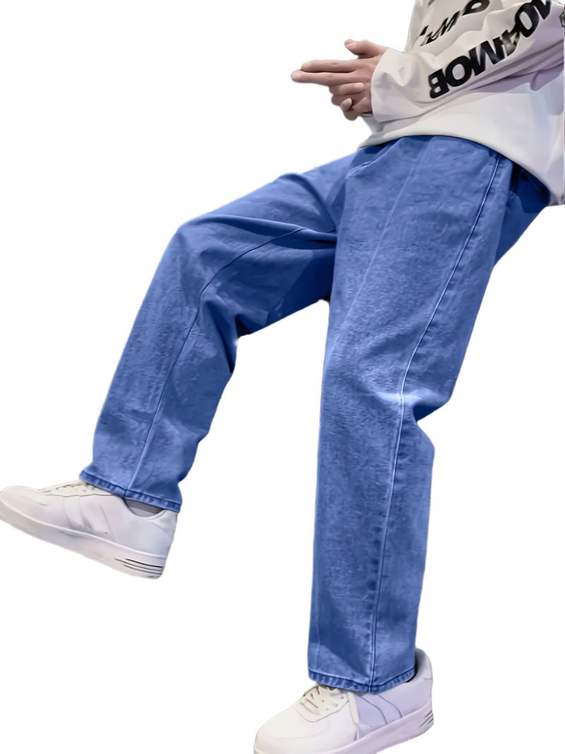 Men'S Loose Wide-Leg Jeans - Image 1