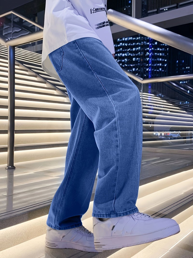 Men'S Loose Wide-Leg Jeans - Image 4