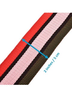 Rubik 78 Inch Heavy Duty Luggage Strap with Password Adjustable Travel Packing Belt for Bag Baggage Suitcase Safety (2 Pack Red/White)  - Image 3