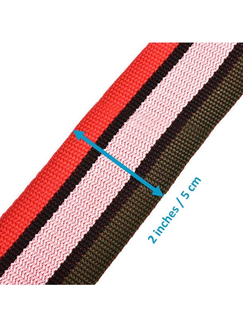 Rubik - 78 Inch Heavy Duty Luggage Strap with Password Adjustable Travel Packing Belt for Bag Baggage Suitcase Safety (2 Pack Red/White) - Image 1