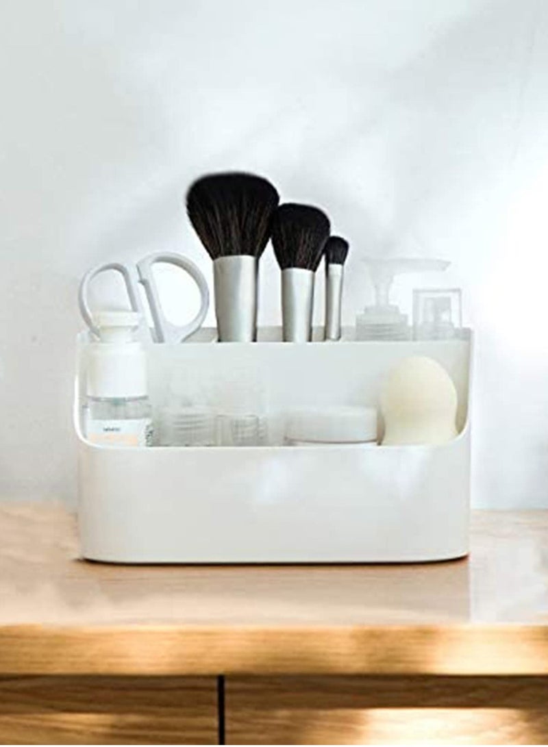 Desk Organizer 5 Compartment Pen Pencil Holder Stationery Desktop Caddy Office Storage for Kids Teacher Pen Holder for Desk   Organization and Accessories for Office, Home, School(White)