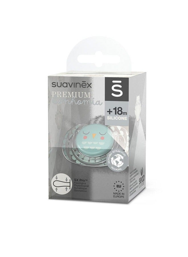 Suavinex Premium Soother|+6-18M|Owl Green|Physiological - Image 2