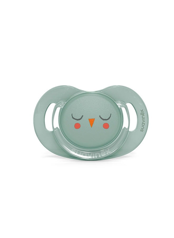 Suavinex Premium Soother|+6-18M|Owl Green|Physiological - Image 1