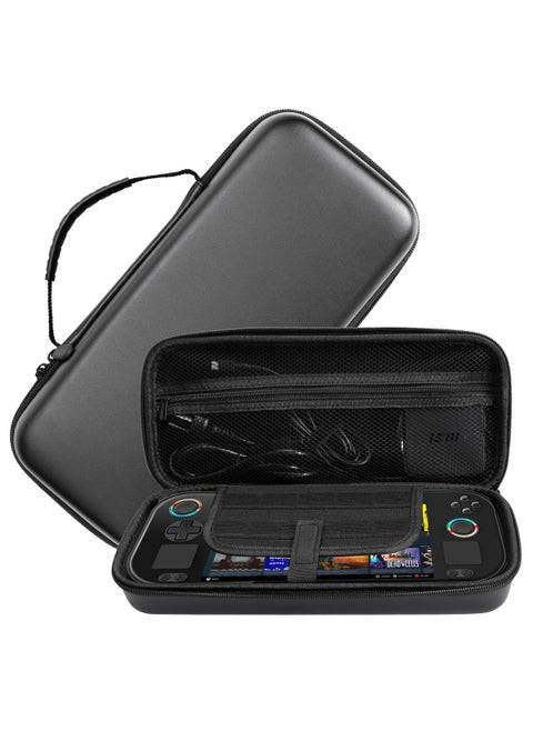 Carrying Case for ASUS Rog Ally/Rog Ally X Shockproof Hard Shell Protective Large Capacity Portable Hard Shell Travel Bag with Built-in 10 Storage Card Slots (Black)