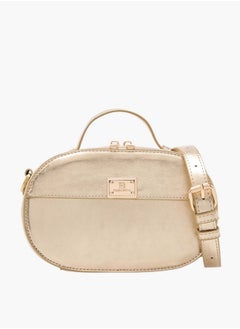 Flora Bella By Shoexpress Women's Solid Crossbody Bag with Zip Closure and Detachable Strap  - Image 1