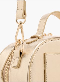Flora Bella By Shoexpress Women's Solid Crossbody Bag with Zip Closure and Detachable Strap  - Image 5
