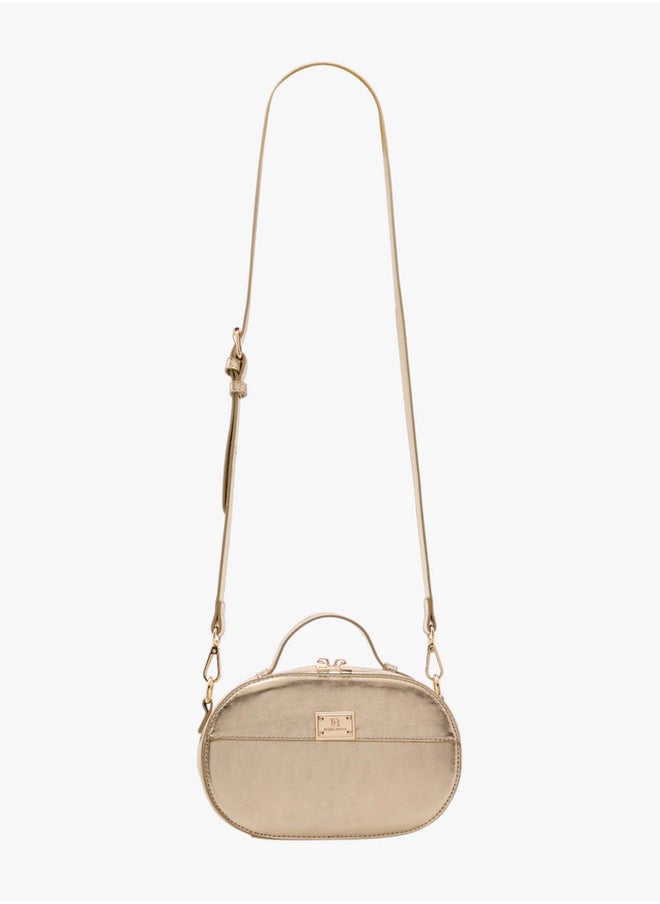 Flora Bella By Shoexpress Women's Solid Crossbody Bag with Zip Closure and Detachable Strap  - Image 2