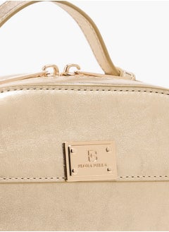 Flora Bella By Shoexpress Women's Solid Crossbody Bag with Zip Closure and Detachable Strap  - Image 4