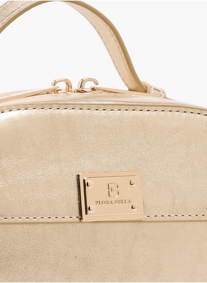 Flora Bella By Shoexpress Women's Solid Crossbody Bag with Zip Closure and Detachable Strap  - Image 4