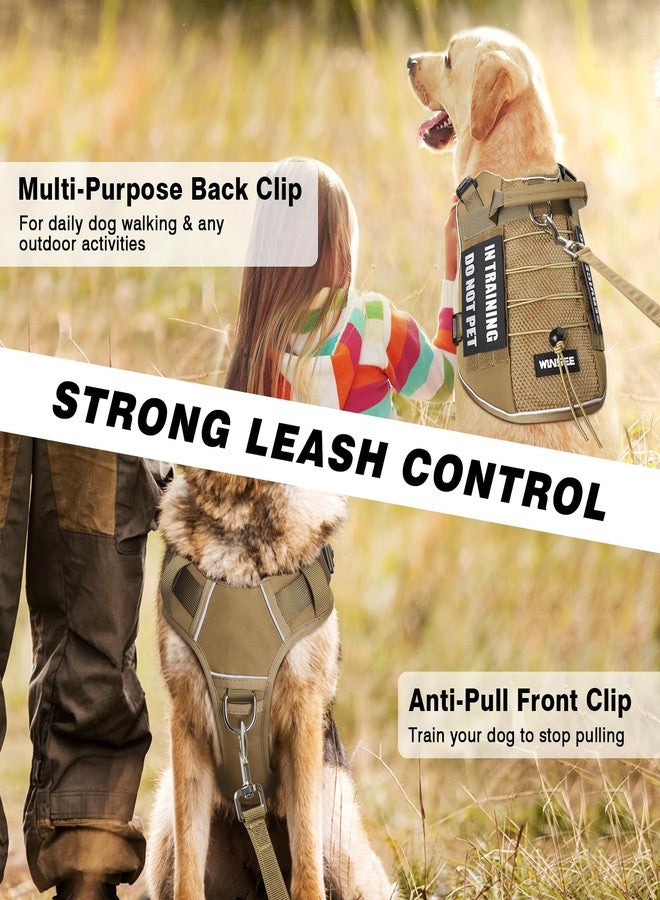 WINSEE Service Dog in Training Mesh Harness with 10 Pet Patches, Soft Air Mesh Breathable Tactical Dog Molle Vest, Reflective Military Pet Vest for Walking Hiking for Medium Dogs - Image 3