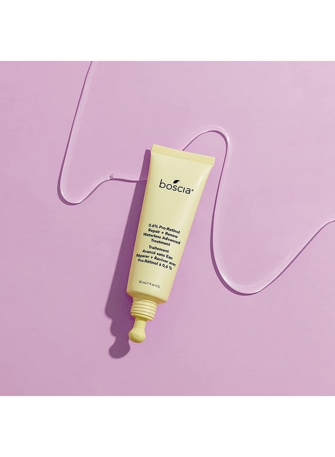 boscia 0.6% Pro-Retinol Repair + Renew Waterless Advanced Treatment - Vegan, Cruelty-Free, Natural Skin Care - For Fine Lines & Wrinkles - 1 Fl Oz