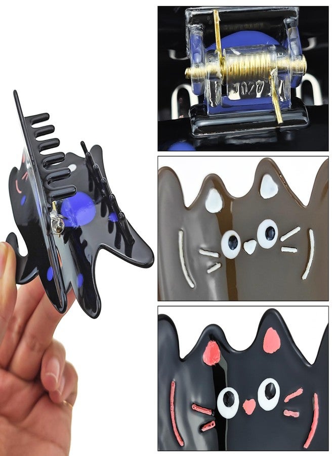 Capiant 2 PACK Cat Hair Clips, Cellulose Acetate Hair Clips, Funny Standing Cat Hair Clip, Cute Small Hairpins Hair Accessories for Women Thick Thin Hair - Image 3